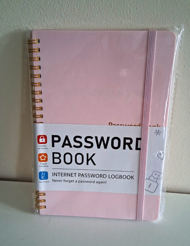 Pink password book - password,