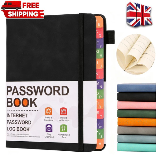 Hardcover password book with - book,