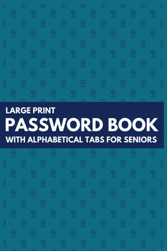 Large print password book - book, with