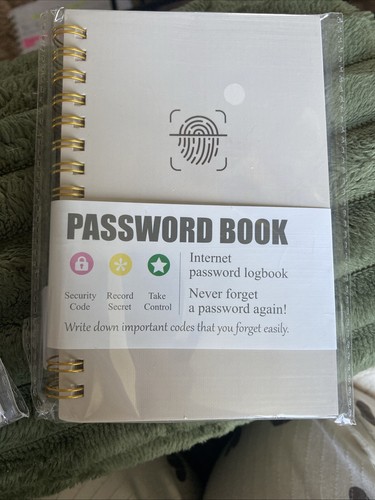 Password book small off white - book,