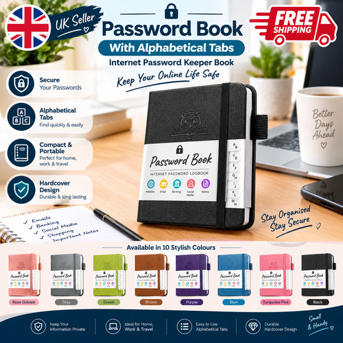 Password book with - book,