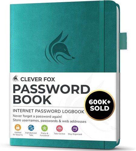 Clever fox password book - clever, with