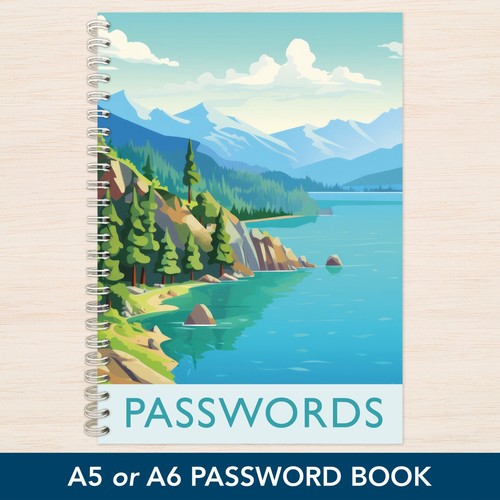 Password book spiral - a6,