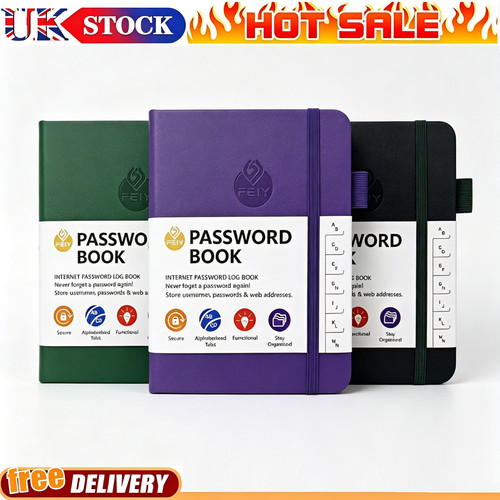 Hardcover password book - hardcover, with
