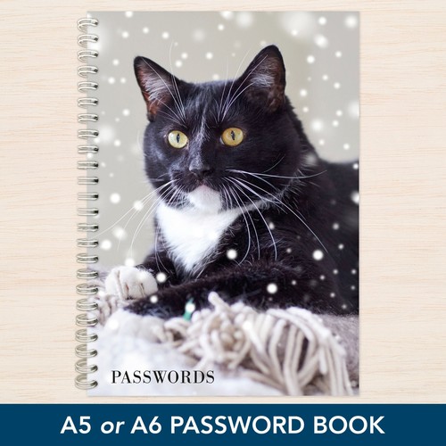Password book cat - a5,