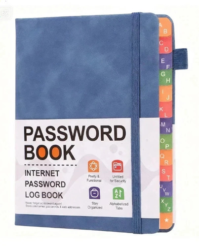 Password book notebook - book,