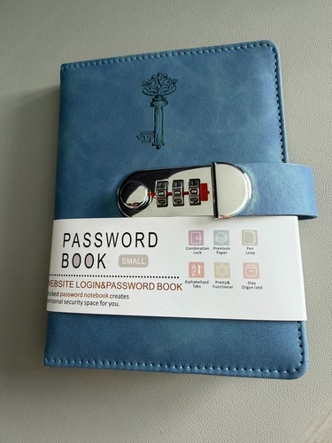 Lockable password book with - password,