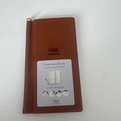 Letts password book brown - password,