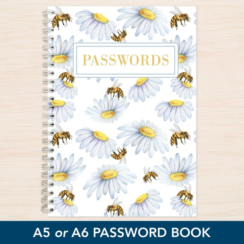 Bees password book - password, a-z