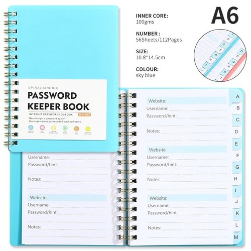 Password keeper book - password,
