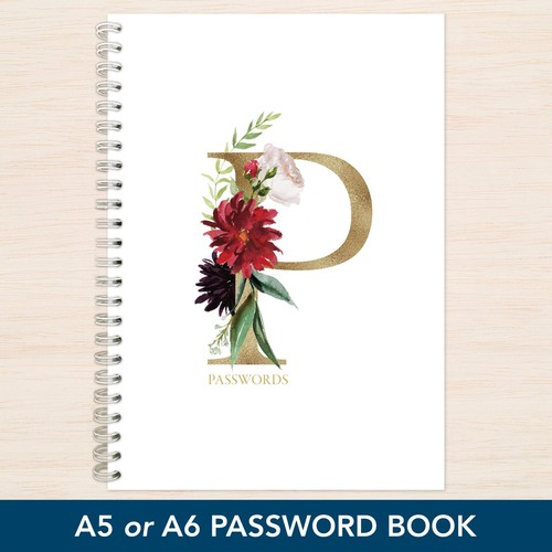 Pretty a5 password book - a6,