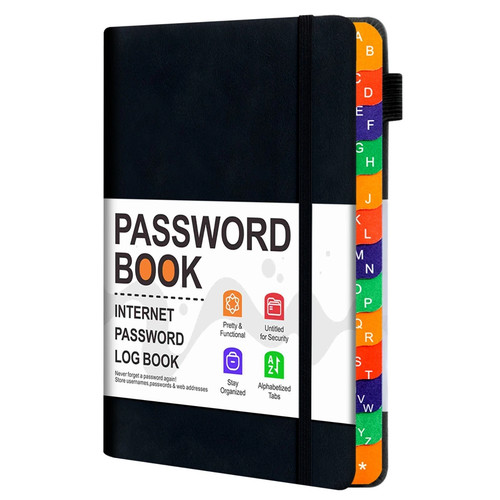 Password book with - book,