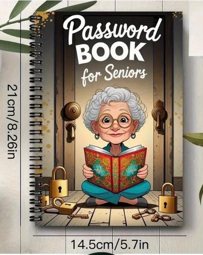Password book for seniors - password,