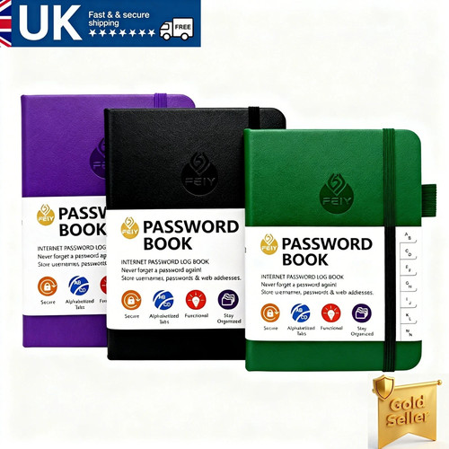 Hardcover password book - hardcover, with
